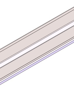 Closure cover w/ stiff. sicke f/ rect. feeding trough 430ss